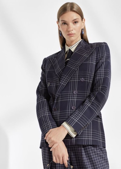 Ralph Lauren Elias Plaid Wool Jakke Dame Danmark (SJILU2803)